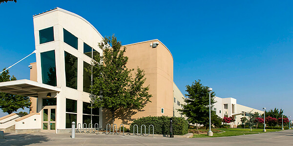 main building at Clovis Community College campus