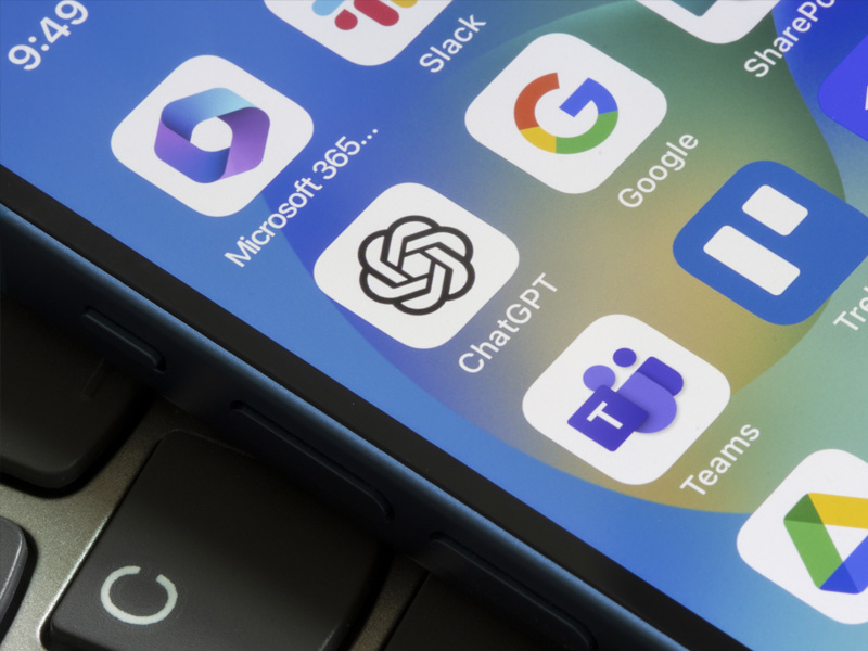 close-up of a mobile phone screen