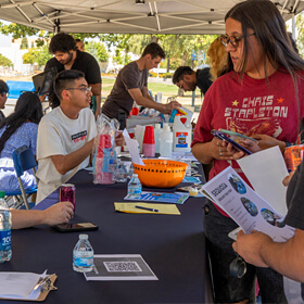 students at the Club Rush event