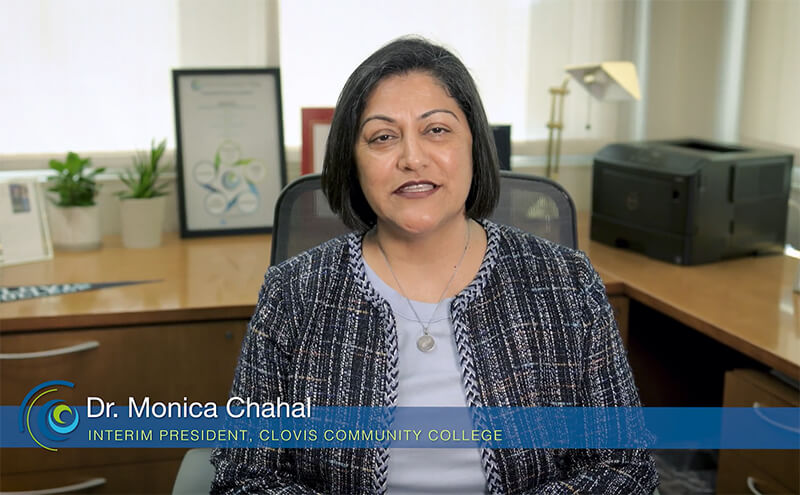 Dr. Monica Chahal sends a video message