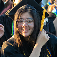 a female student at CCC graduation