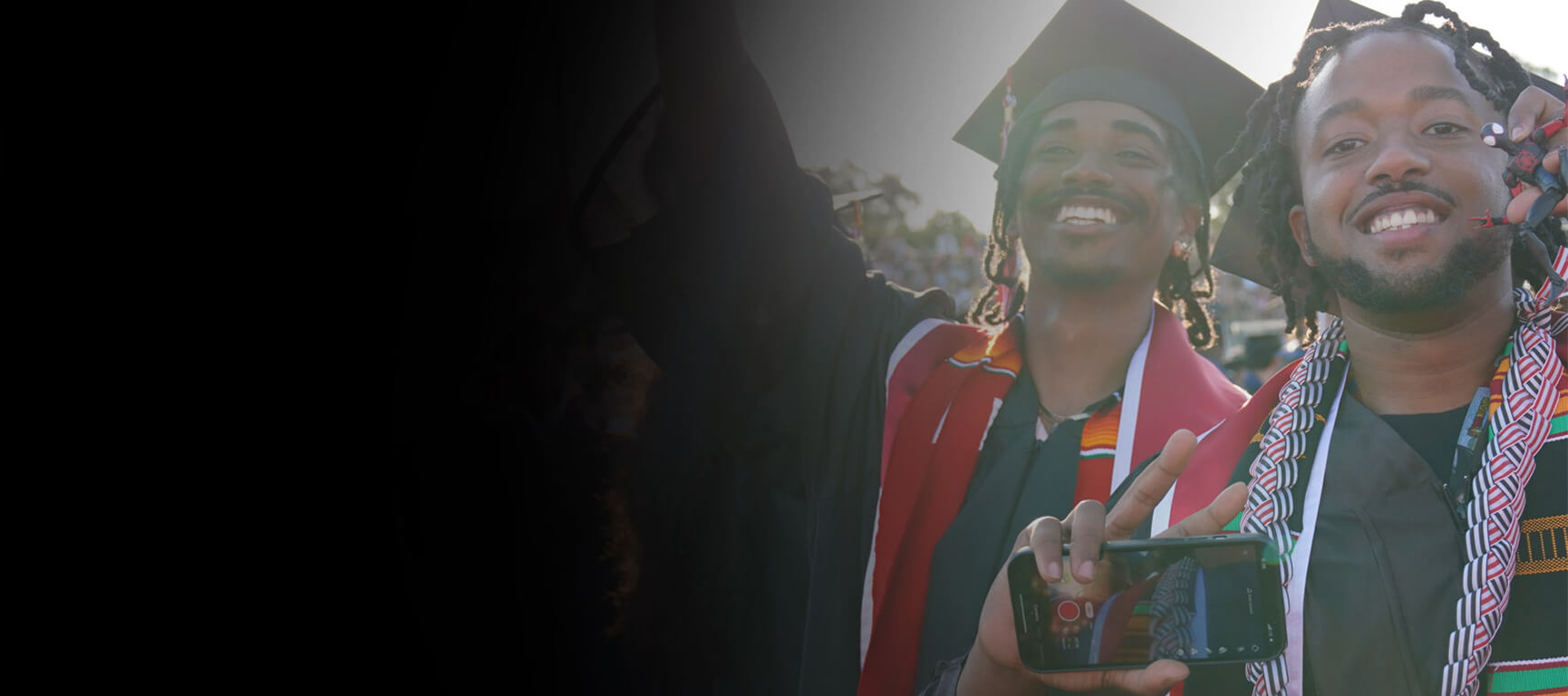 two students graduating