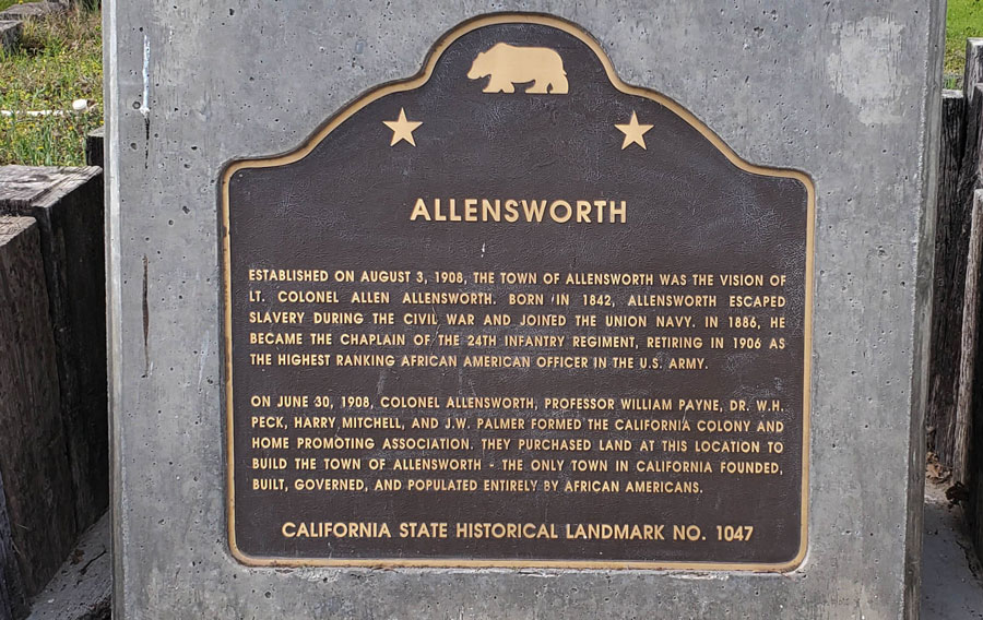 Allensworth history placard