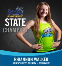 Rhiannon Walker - State Champion, Women's Cross Country