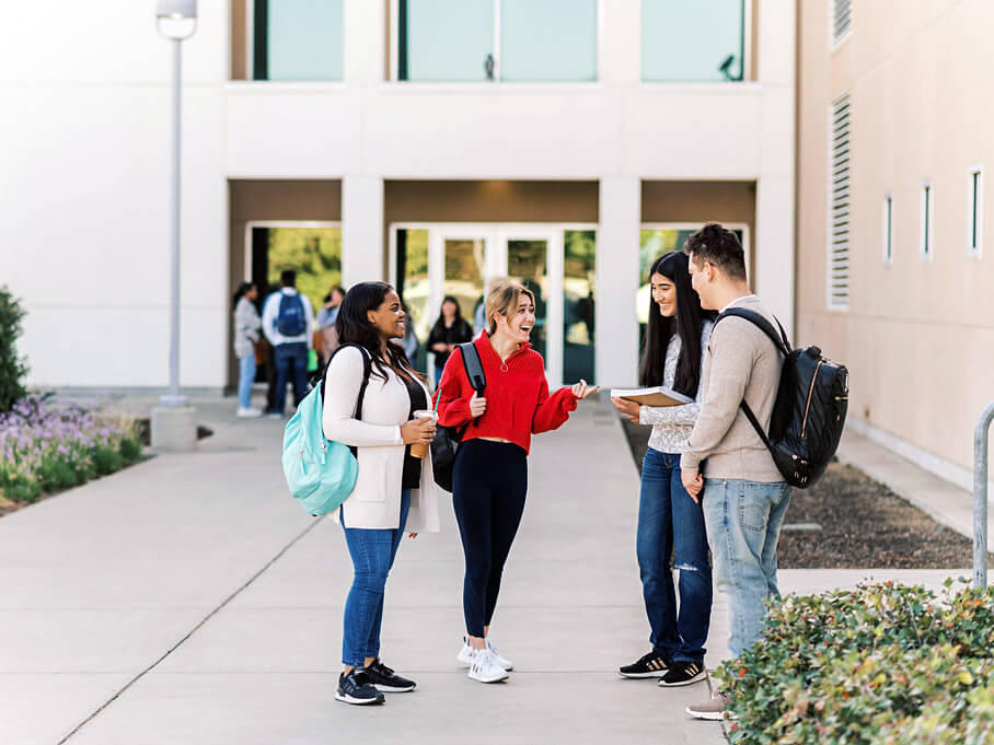 Students on the Clovis Community College campus