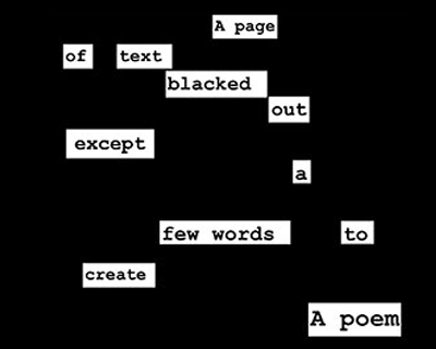 blacked out poem