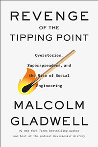 Cover design of "Revenge of the Tipping Point" by Malcolm Gladwell with a flaming match.